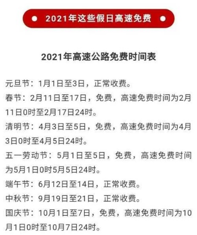 “高速费免费时间2023” 202l高速免费？