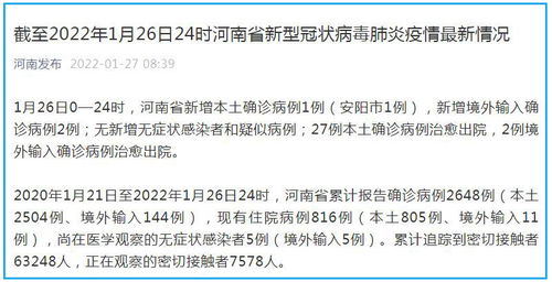 河南新增本土确诊1例.河南新增本土确诊1例无症状21例河南省驻马店泌阳县