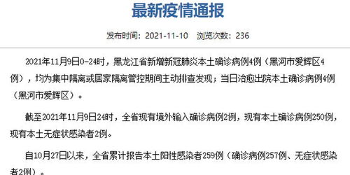 黑龙江省新增9例本土确诊-黑龙江新增本土确诊6例
