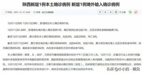 陕西增1例本土病例︰(陕西增1例本土确诊)