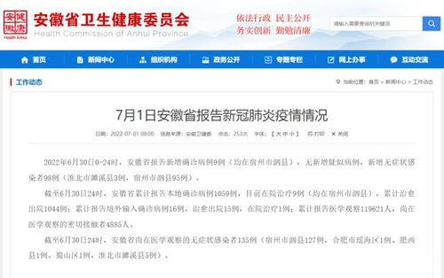 安徽新增疫情最新消息︰(安徽新增疫情最新情况)