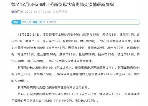 「江苏新增本土无症状49例」〃江苏新增4例无症状感染者 「江苏新增本土无症状49例」〃江苏新增4例无症状感染者