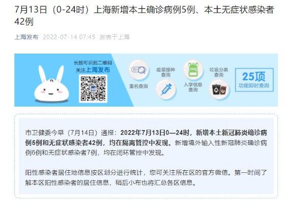 上海新增5例本土确诊病例-上海新增5本地确诊