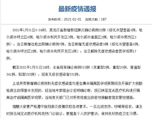 【黑龙江新增43例确诊/黑龙江新增47例确诊?】