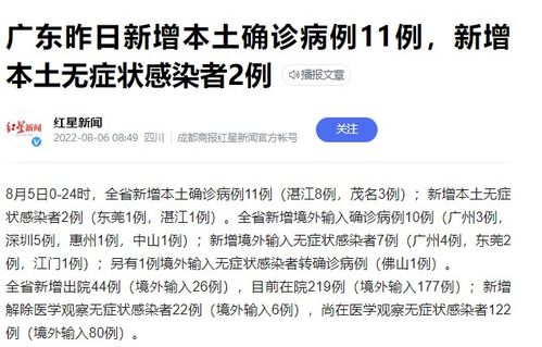 「广东昨日新增本土确诊8例」〃广东昨日新增11例本土 「广东昨日新增本土确诊8例」〃广东昨日新增11例本土