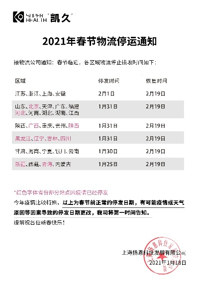 【物流停运通知2021年/关于2021物流停运通知公告】