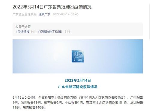 广东新增本土确诊79例〃广东新增本土确 诊5例