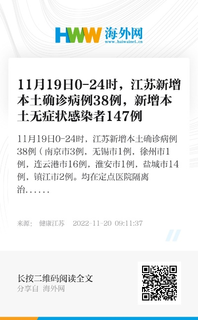 31省份新增本土确诊46例江苏19例.31省区市新增确诊33例江苏省