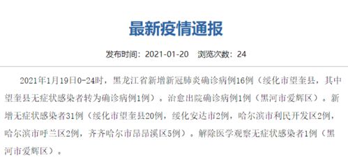 “黑龙江新增16例” 黑龙江新增16例病例？