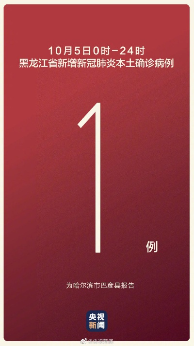 黑龙江新增本土确诊病例1例.黑龙江新增1例本土病例轨迹