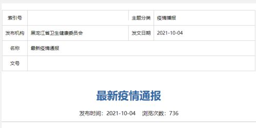 黑龙江新增16例本土确诊︰(黑龙江新增本土确诊15例活动轨迹)