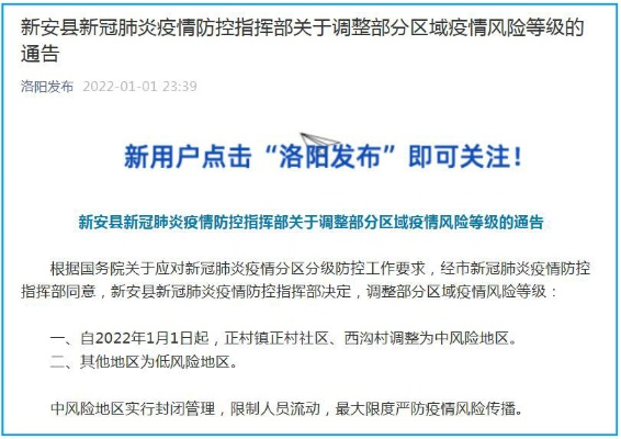 【洛阳两地调为中风险/河南洛阳疫情是中风险还是高风险?】