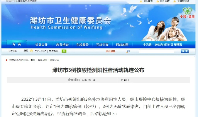 山东潍坊3例阳性轨迹公布.山东潍坊确诊 山东潍坊3例阳性轨迹公布.山东潍坊确诊