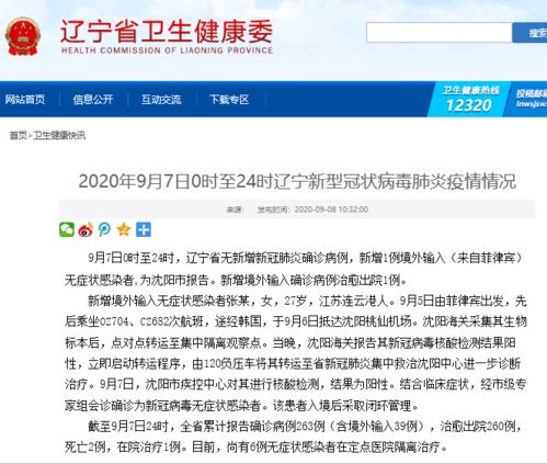 辽宁新增5例境外输入无症状〃辽宁确诊一例境外输入