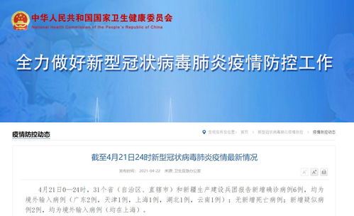 31省份新增21例境外输入确诊︰(31省区市新增21例境外输入) 31省份新增21例境外输入确诊︰(31省区市新增21例境外输入)